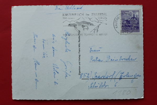 Postcard PC Zillertal / 1940-1960